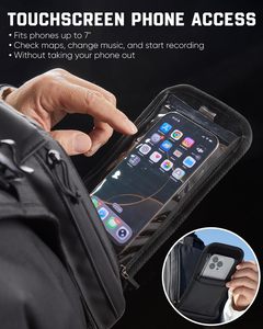 Gilet de course réfléchissant avec poche pour téléphone tactile et poche pour poche à eau, sac de poitrine d'hydratation réglable pour hommes - Product Image 4