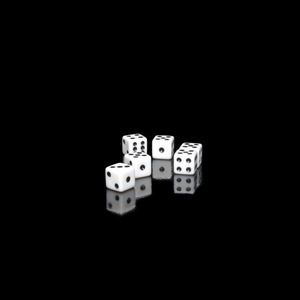 Dés en acrylique blanc à angle droit de 6 mm, très petits, respectueux de l'environnement, pour jeux de dés, approvisionnement transfrontalier - Product Image 1