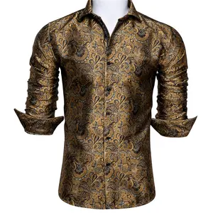 Dernier modèle Chemises habillées formelles décontractées à manches longues pour hommes, fournisseurs de luxe de conception à la mode