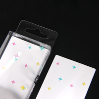 Boîte cadeau rectangulaire en acétate transparente, emballage en PET, boîte en vinyle transparente en PVC, emballage en plastique avec crochet