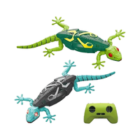 Gecko Robot Trepador de Paredes, Juguete Robótico con Control Remoto Infrarrojo Recargable, Escala Paredes, Bromas, Gecko Animal, Robot RC Interactivo para Niños