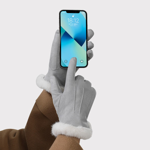 Nouveaux gants de cyclisme d'hiver pour femmes, chauds, tactiles, à doigts entiers, doublés de polaire, coupe-vent, pour l'extérieur - Product Image 3