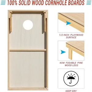 Juego de mesa con sacos de arena, juguete de madera para exteriores tipo corn hole, juego de lanzamiento, juego para playa y jardín, éxito de ventas transfronterizo. - Product Image 3