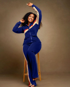 PASUXI Hochwertiger Großhandel Damen 2-Teiliger Trainingsanzug Fitness Zip-up Sweatshirts Sets Kundenspezifisches Damen Crop Top Hoodie Set - Product Image 3