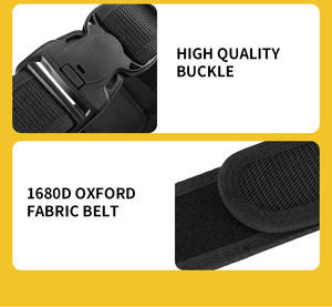 Sivi เข็มขัดไนลอนสำหรับผู้ชาย, 8 in 1ผ้าออกซ์ฟอร์ดสำหรับทำกิจกรรมกลางแจ้งมีชั้นเชิงพร้อมกระเป๋าใส่ - Product Image 5