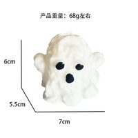 Jouet Squishy Fantôme d'Halloween en Caoutchouc Souple à Rebond Lent, Anti-Stress, pour Farces et Décompression, avec Musique