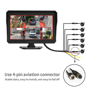 Cámara de <span class=keywords><strong>Video</strong></span> para Tablero de Instrumentos de 6 Canales, Impermeable, Kit de Cámara de Vigilancia para Camiones, Monitor IPS de 10 Pulgadas, DVR, Lente Dual, Grabación Nocturna - Product Image 5