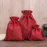 Sacs Cordon Coulissant en Jute, Pochette Cadeau Pliable, avec Logo RanChen DB001 – Vente en Gros