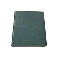 Carnet de planification A5 personnalisé 2027-2028, couverture rigide verte, reliure cousue, organisateur de vie, almanach, journal en PU