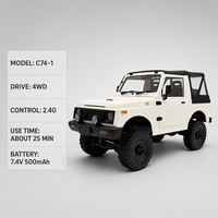 Camion tout-terrain RC blanc, télécommande sans fil 2.4G, véhicule 4x4, jouet pour divertissement familial en intérieur et en extérieur