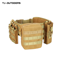 Article chaud Nylon 5-en-1 Combat Camouflage Ceinture de travail Équipement tactique multifonction pour les chasseurs et les amateurs de plein air