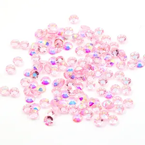 Wholesale All Size Normal Cutting Face Korean Crystal AB Non Hotfix Flatback Resin Rhinestones In Bulk Package For Garment