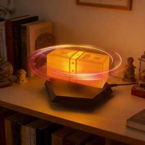 3D Printed Magnetic Levitation Money Lamp RGB Color Change Creative Floating LED <b>Light</b> <b>Plug</b>-in Home Decor - Product Image 1