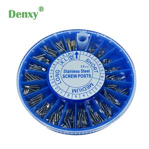 Denxy Dental Screw Post autentico Kit completo Gold 240 Post 2 Key Wrench Tool Golden Plated Screw Post Dental Pins Supplies - Product Image 6