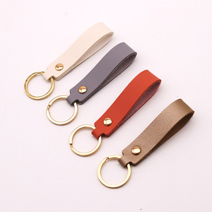 Custom Logo Printed PU Leather Strap <strong>Keyring</strong> Keychain Promotional Key <strong>Ring</strong> with High Visibility Logo - Product Image 5
