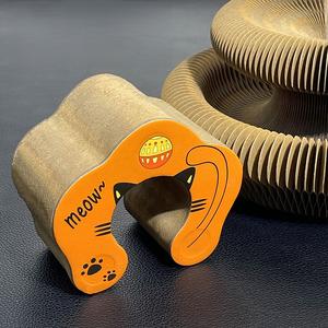 Groothandel Kitty Kurlz Accordeon <span class=keywords><strong>Cat</strong></span> <span class=keywords><strong>Scratcher</strong></span> Direct Uit Fabriek Magnetische Verpakking Nagel Slijpen Interactieve Kitty Scratch Speelgoed - Product Image 3