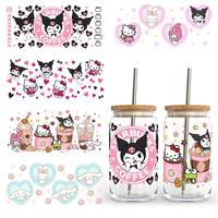 Autocollants de transfert de Cupwraps Uv Dtf pour Coffeegla Umbler Mug Pen Impression Uv Dtf Autocollant Uv Dtf personnalisé pour tasses