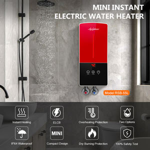 Calentador de Agua Instantáneo sin Tanque, Control Táctil, Elemento Calefactor de Acero Inoxidable, Ahorro de Energía, Resistente al Agua IPX4, Montaje en Pared, Inglés - Product Image 5