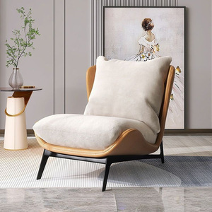 Chaise de salon moderne en gros, fauteuils d'appoint doux, chaise de loisirs italienne de luxe léger avec - Product Image 4