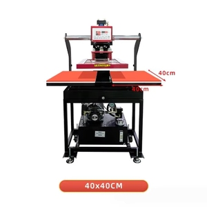 Hydraulic Double Station Hot Stamping <b>Machine</b> 40*60 Garment <b>T</b>-<b>shirt</b> Drawing Drilling Printing Transfer - Product Image 4