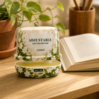 Désodorisant Solide en Gel 180g à Couvercle Rotatif et Parfum Réglable – Lavande, Rose, Jasmin – Pour la Maison
