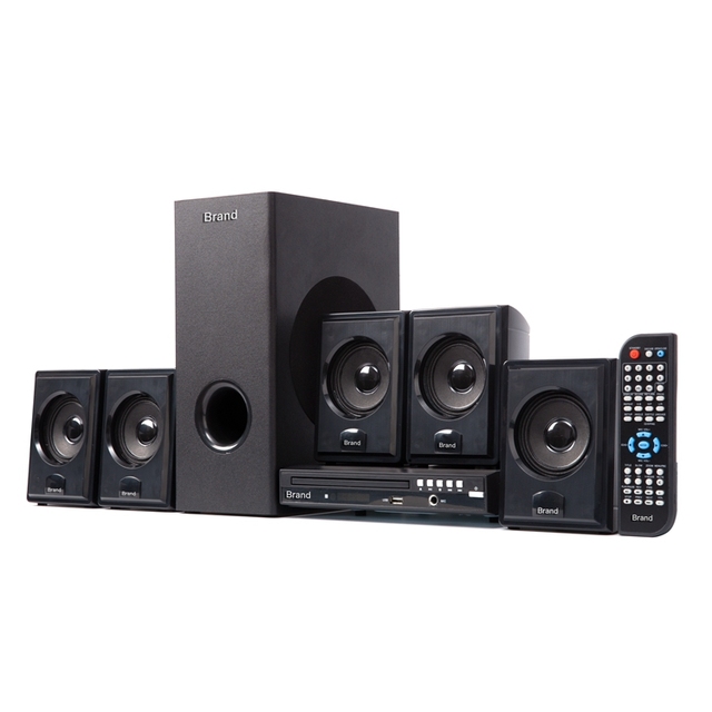 5.1 Channel Home Theater System for Player with Superior Voice Quality 2.8inch Screen 720P Resolution Black Plastic
