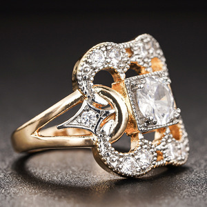 Anello Bicolore Stile Principessa per Donne, Elegante Gioiello da Dito alla Moda - Product Image 6