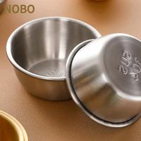 Bol à sauce en acier inoxydable 304, petit bol rond en métal pour sauces coréennes, coupelle de service pour condiments