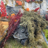 Simulation de scénario de bricolage Matériaux de modèle miniature Végétation à feuilles longues et production d'herbe de roseau de petits arbres