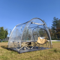 Tente à bulles-Tente Igloo transparente-Maison à écran pour 2 à 3 personnes-Grande nacelle surdimensionnée résistante aux intempéries-Protection contre le froid