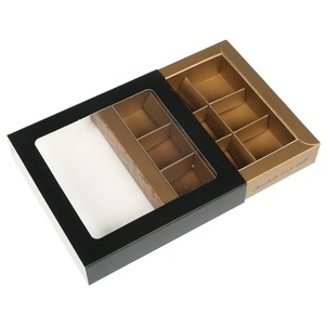 กล่องช็อกโกแลตของขวัญสุดหรูแบบกำหนดเอง ทำจากกระดาษแข็งย่อยสลายได้ พร้อมช่องใส่ของด้านใน ขายส่ง - Product Image 2