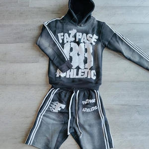 Custom Streetwear Pullover Hoodie Oversized Boxy Zip Patrón Recortado Diseño Baggy Sturdy Winter Hoodie - Product Image 2