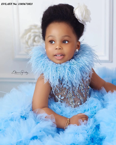 Vestido de Desfile <span class=keywords><strong>para</strong></span> Niña en <span class=keywords><strong>Azul</strong></span> <span class=keywords><strong>Cielo</strong></span> Vestido de Flores <span class=keywords><strong>para</strong></span> Boda <span class=keywords><strong>para</strong></span> <span class=keywords><strong>Niñas</strong></span> con Volantes Trajes de Fiesta y Cumpleaños <span class=keywords><strong>para</strong></span> Sesión de Fotos - Product Image 4