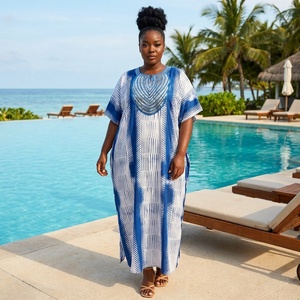 Nouvelle <span class=keywords><strong>Robe</strong></span> <span class=keywords><strong>Longue</strong></span> Ample Femme Musulmane Imprimé Ethnique Africain Grande Taille pour Soirée – Collection Été - Product Image 1