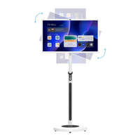 Smart TV rodante de 32 "con ruedas, pantalla táctil capacitiva GMS Android 13 OS, televisión portátil móvil y funda