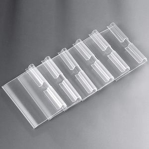 Il supermercato fornisce un supporto <span class=keywords><strong>per</strong></span> etichette in PVC trasparente con doppio gancio <span class=keywords><strong>per</strong></span> ripiano del prezzo al dettaglio 4-8cm (1.57-3,15 pollici) - Product Image 4