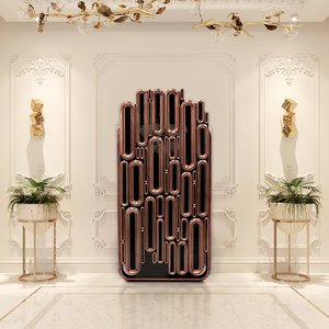 יוקרה מודרנית גבוהה-end להתאמה אישית נירוסטה בר סדירה עץ מלא וילה עיצוב וילה - Product Image 3