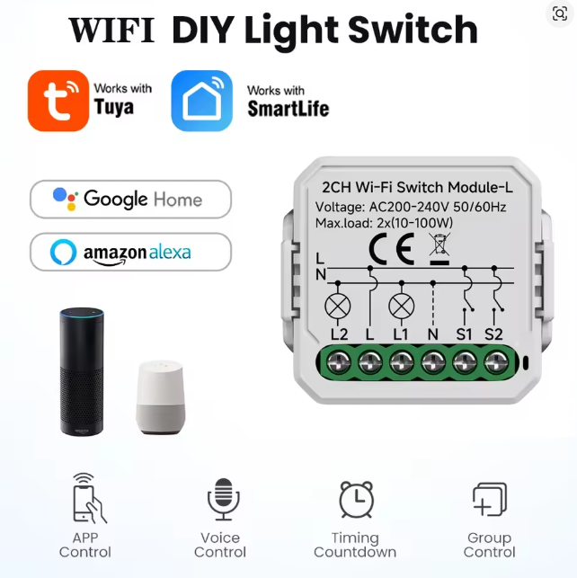 White   2Gang WIFI-L