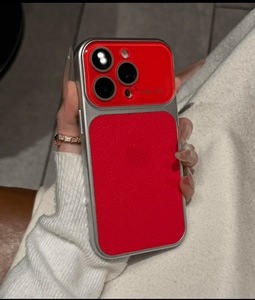 Capa Protetora Antichoque e Anti-Impressão Digital de Couro Sintético Cor Pura com Proteção de Lente para iPhone 17 16 15 14 13 Pro Max - Cobertura Total - Product Image 6