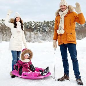 Ski <b>Disc</b> Snow Sled 63x63x11cm Durable Low Temperature Resistant <b>Plastic</b> For Adults And Children Outdoor Winter Fun - Product Image 1