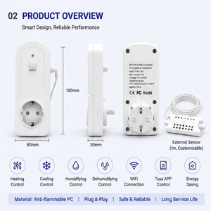 Termostato Eléctrico Inalámbrico con <span class=keywords><strong>3</strong></span> Modos de Funcionamiento (Calefacción/Refrigeración/Humedecimiento) Ahorro de Energía - Product Image 4