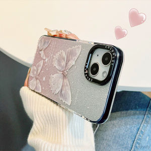 Coques de téléphone les plus vendues, design luxueux, papillon, étoile, époxy, paillettes, antichoc, pour filles, pour <span class=keywords><strong>iPhone</strong></span> 14 <span class=keywords><strong>13</strong></span> 12 Pro Max - Product Image 3