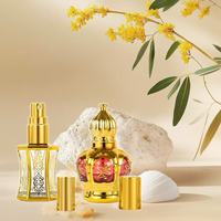 Arabe 3ml 6ml 9ml 12ml vide octogone or bouchon à vis bouteilles en verre pour parfum Attar huile essentielle Oud