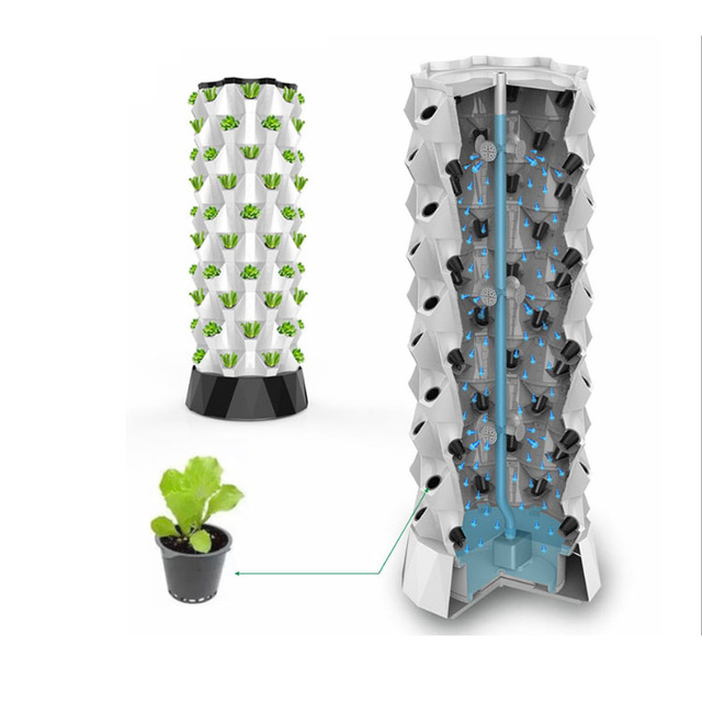 One One Commercial/indoor Rotary Tower Vertical Vegetable/flower Hydroponic System