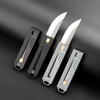 Couteau à gravité miniature OEM personnalisé, lame en acier D2, manche en alliage d'aluminium, couteau de poche pliable, outil de coupe portable EDC pour l'extérieur
