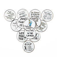 Marqueur de balle de golf vierge à prix d'usine, marqueur de chapeau de golf en métal de qualité, marqueur vierge