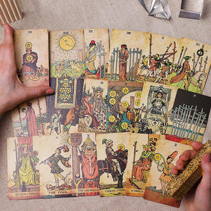 Drucken Gold vergoldete Kanten <span class=keywords><strong>Tarot</strong></span> inspirieren positives Affirmation Deck Benutzer definierte <span class=keywords><strong>Tarot</strong></span> karte mit Reiseführer - Product Image 5