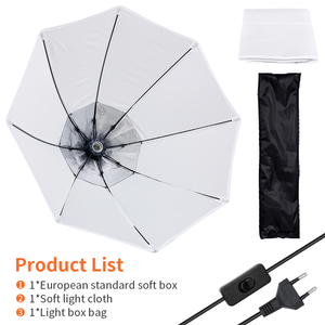 Vente chaude <span class=keywords><strong>pas</strong></span> <span class=keywords><strong>cher</strong></span> Octogone Parapluie Softbox Kit Avec 85W LED Ampoule Trépied Soft box <span class=keywords><strong>Photo</strong></span> <span class=keywords><strong>Studio</strong></span> Éclairage Pour La Prise De <span class=keywords><strong>Photo</strong></span> Vidéo - Product Image 5