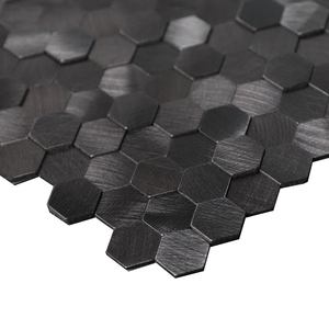 Tốt nhất người bán tự dính 3D mini hình lục giác nhôm kim loại Gạch Mosaic cho nhà bếp TV nền - Product Image 3