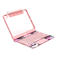 Clavier portable pour tablette avec rétroéclairage 7 couleurs ODM, étui pour iPad avec emplacement pour stylet intégré